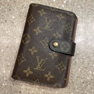 Monogrammed Brown Wallet